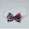 Barrette cheveux fille, rouge, brodée, broderie, unie, fête, noel, noël, jolei, coiffure, cheveux, créatrice, création, fait mai