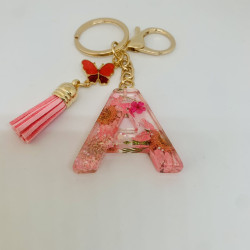 Porte clé lettre en résine