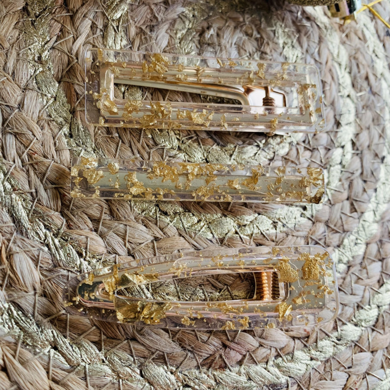 Lot de 30 barrettes Cridoz en résine acrylique - Pinces à
