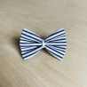 Barrette cheveux fille bleue et blanche à rayures - Sarah