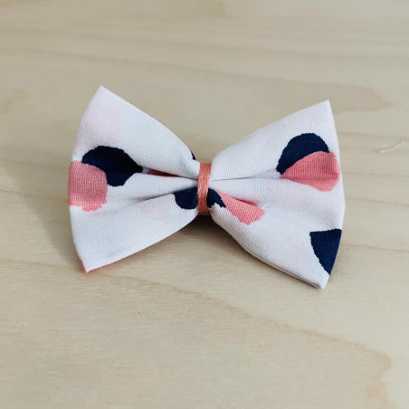Barrette cheveux fille blanche gros pois - Lexie