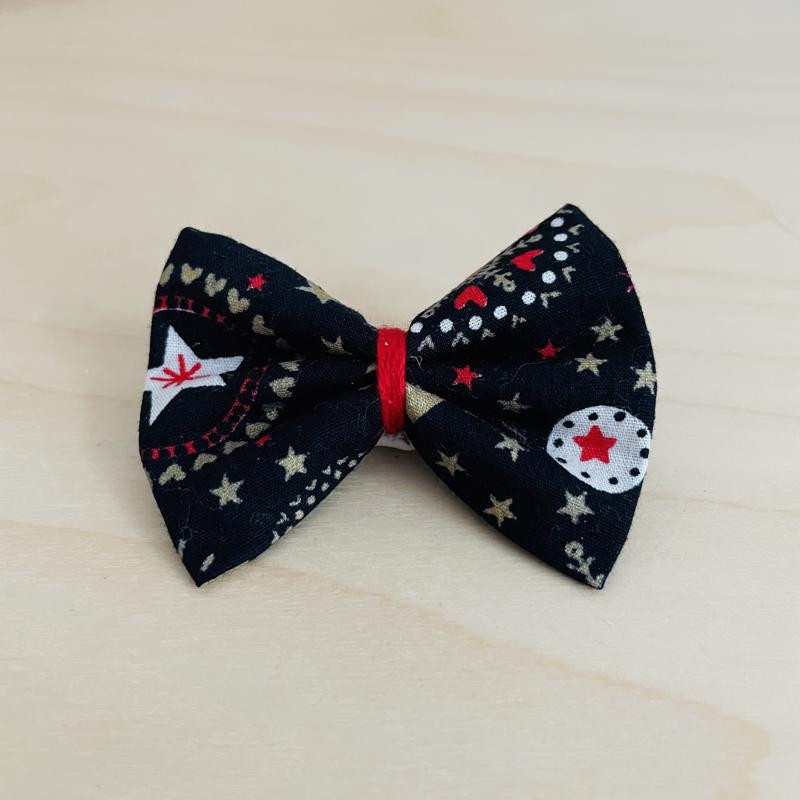 Barrette Cheveux Fille Bleue Marine Et Rouge Noel Molly