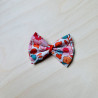 Barrette cheveux fille liberty, fleurs, roses, rouge - AVRIL