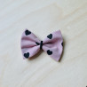 Barrette cheveux fille rose, noire, cœur, intemporelle