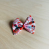 Barrette cheveux fille liberty, fleurs, roses, rouge - AVRIL