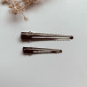 Barrette cheveux fille unie marron - brique- automne