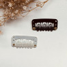Barrette cheveux fille unie marron - brique- automne