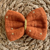 Barrette cheveux fille unie marron - brique- automne
