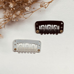 Barrette cheveux fille blanche à étoiles dorées