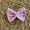 Barrette cheveux fille, rose, blanc, vichy, carreaux, été, jolie