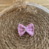 Barrette cheveux fille, rose, blanc, vichy, carreaux, été, jolie