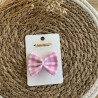 Barrette cheveux fille, rose, blanc, vichy, carreaux, été, jolie